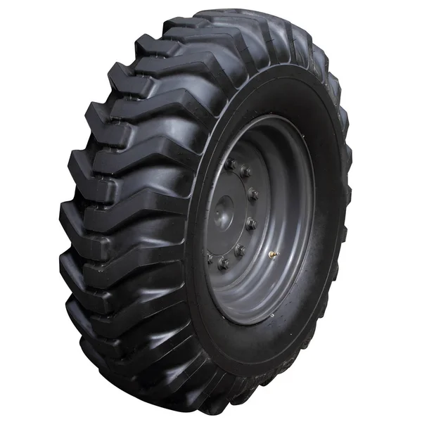 Wheel with a high protector of tractor. Stock Picture