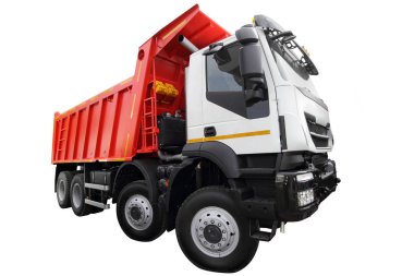 Modern beyaz kamyon.