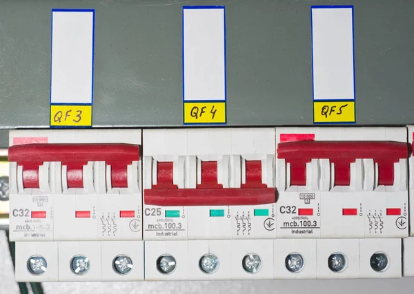 Industriella Automatisk Automatsäkring — Stockfoto