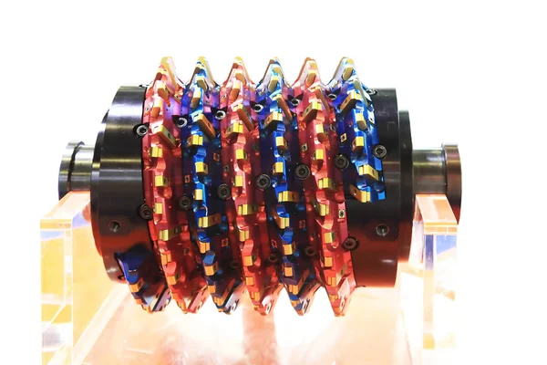 Rapid Steel Hobbing Cutter Coating Cog Wheels Gears Machining Factory — Stock Photo, Image