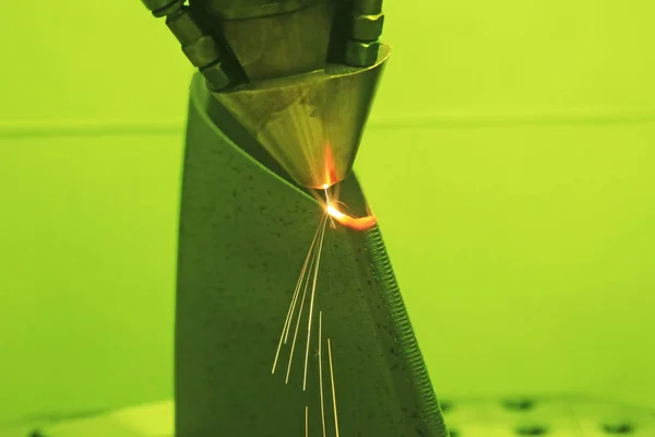 Lazer Sinterleme Makine Metal Için Metal Lazer Eyleme Şekil Altında — Stok fotoğraf
