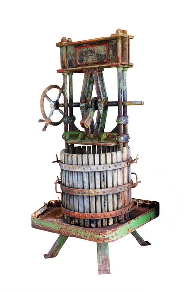 Old Wine Press Técnica Tradicional Antigua Elaboración Del Vino — Foto de Stock