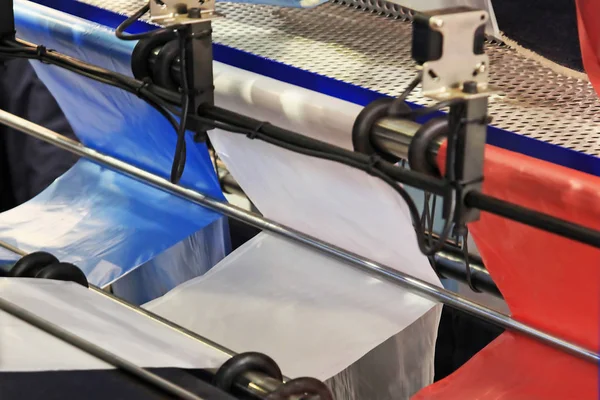 Materia Prima Para Producción Bolsas Plástico Proceso Fabricación Bolsas Plástico —  Fotos de Stock