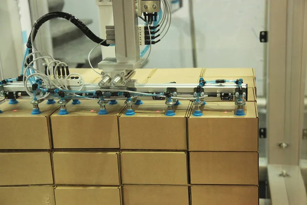Vacuüm zuignappen voor industriële robots Stockafbeelding
