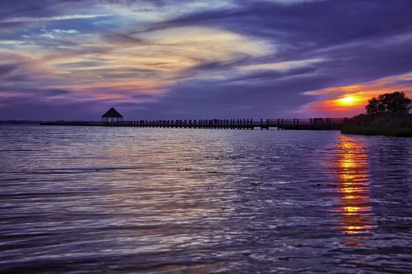 Zachód Słońca Nad Oceanem — Zdjęcie stockowe