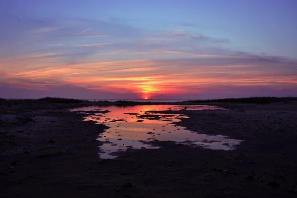 Zonsondergang Boven Oceaan — Stockfoto