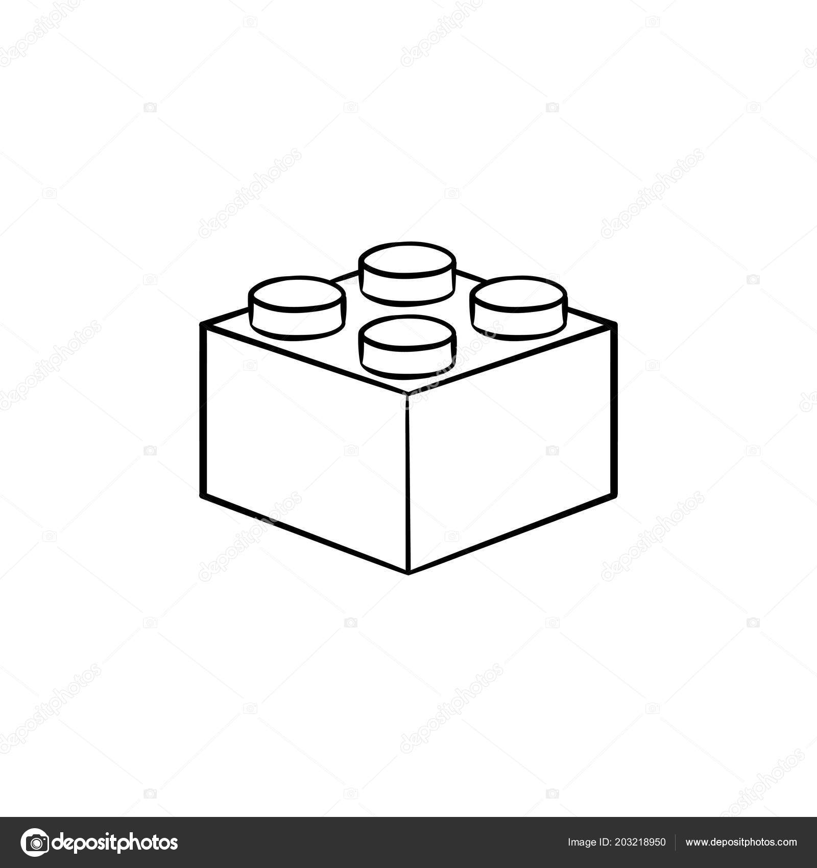 lego block outline