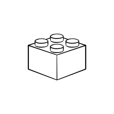 Yapı taşı el çizilmiş anahat doodle simgesi.