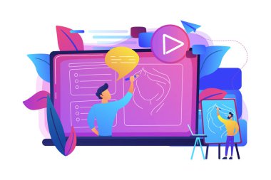Nasıl yapılır videoları konsept vektör çizim.