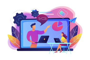 Webinar kavramı vektör çizim.