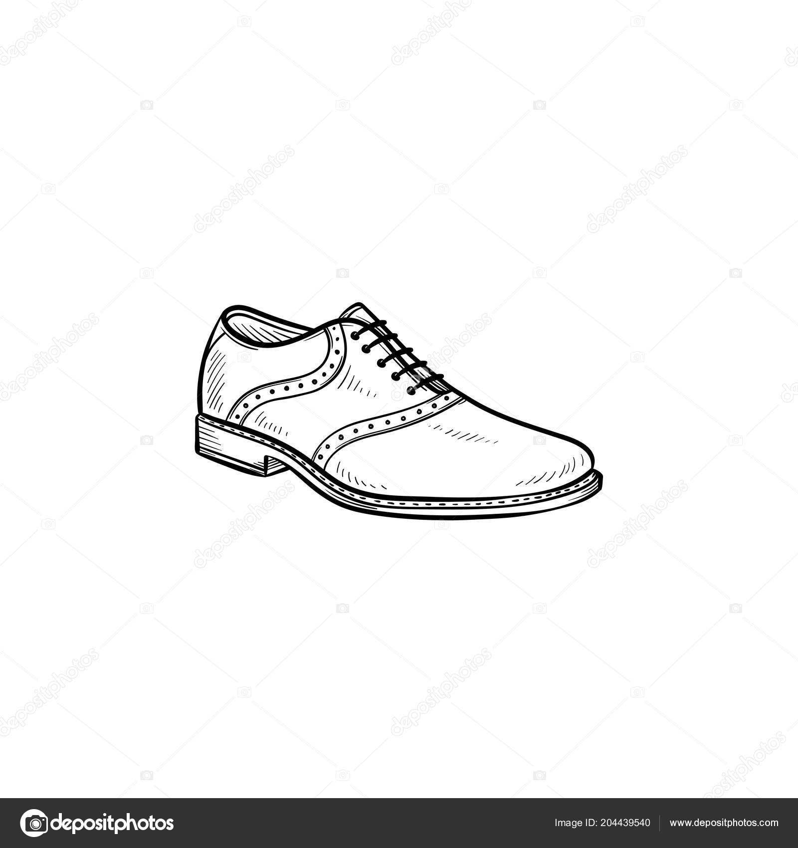 Male shoe hand drawn outline doodle icon. Stock Vector Image by  ©VisualGeneration #204439540