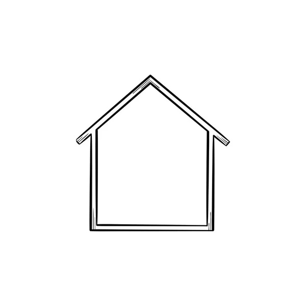 Dům ikonu ručně kreslenou osnovy doodle ikonu. — Stockový vektor