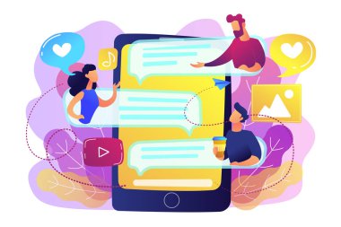 Internet forum kavramı vektör çizim.