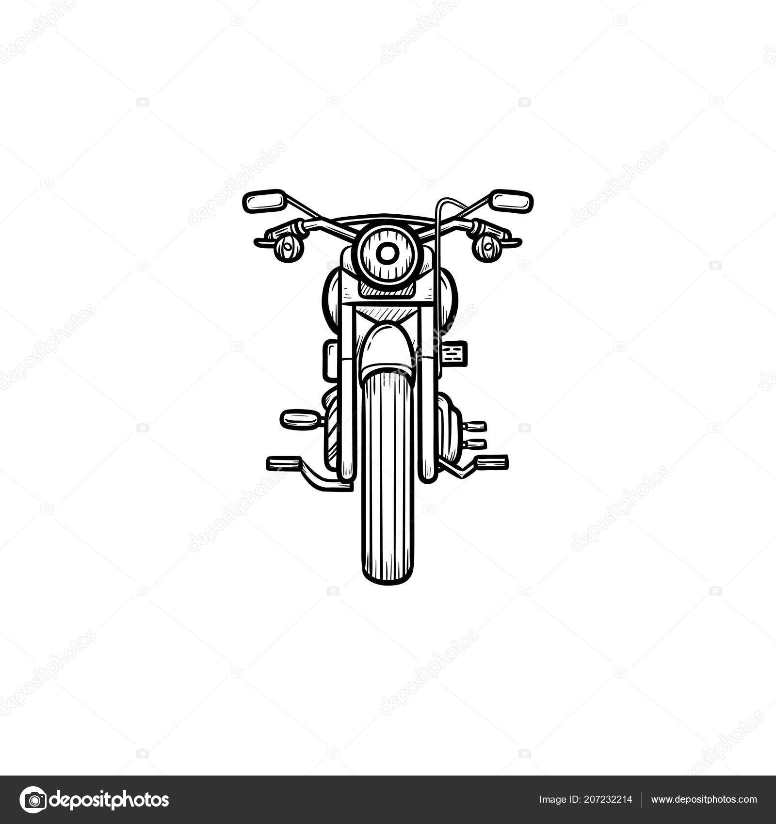 Moto desenhado à mão esboço doodle ícone . imagem vetorial de  VisualGeneration© 208527008