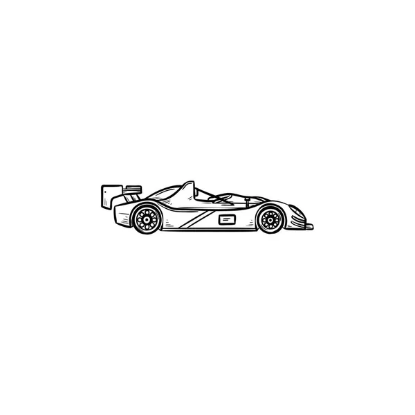 Иконка с рисунком контура гоночной машины . — стоковый вектор