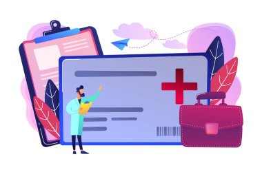 Healthcare smart card concept vector illustration. clipart