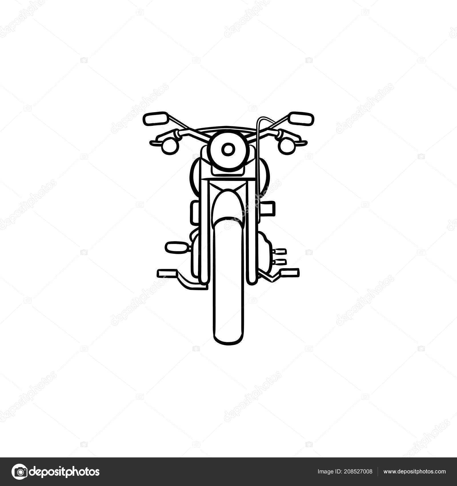 Moto desenhado à mão esboço doodle ícone . imagem vetorial de  VisualGeneration© 208527008