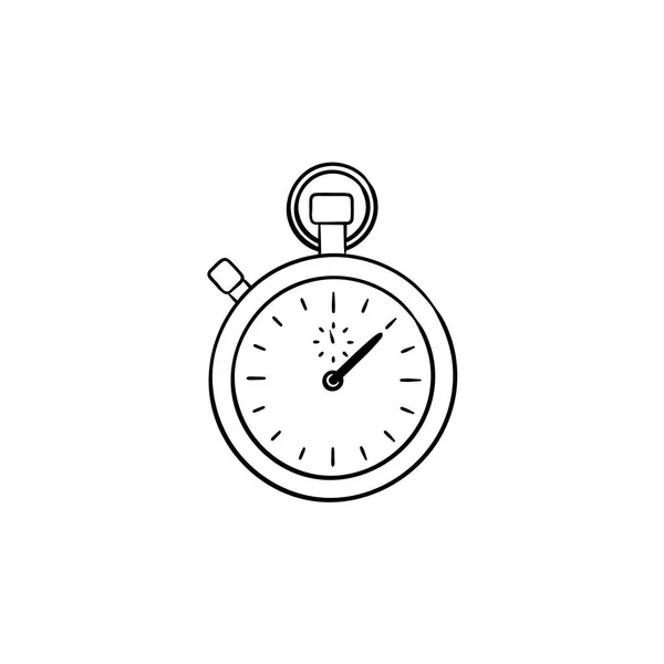 Cronometro disegnato a mano contorno icona scarabocchio . — Vettoriale Stock