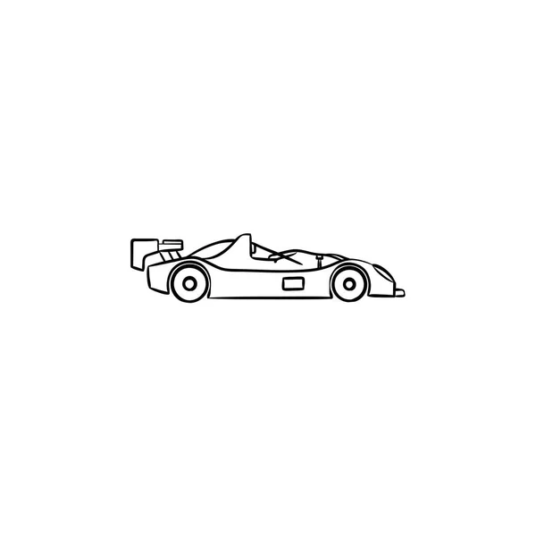 Yarış araba elle çizilmiş anahat simgesini doodle. — Stok Vektör