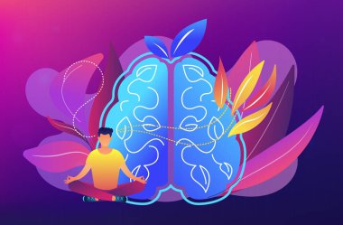 Mindfulness kavramı vektör çizim.
