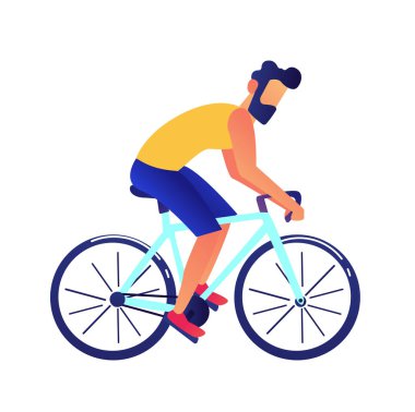 Bisiklete binmek işadamı illüstrasyon vektör.