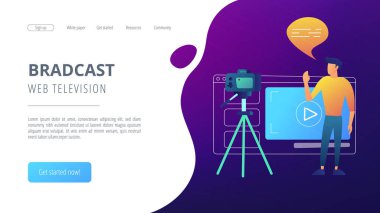 Vlog kavramı vektör çizim.