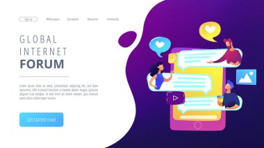 Internet forum kavramı vektör çizim.