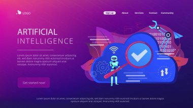 Bulut robot kavramı vektör çizim.