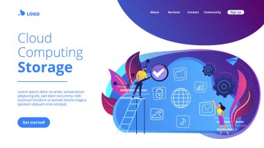 Büyük veri kavramı vektör çizim.