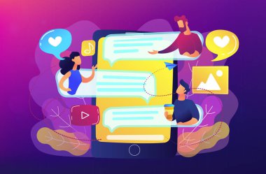 Internet forum kavramı vektör çizim.
