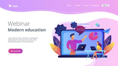 Webinar ve modern eğitim açılış sayfası.