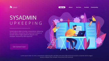 Sistem yönetim kavramı vektör çizim