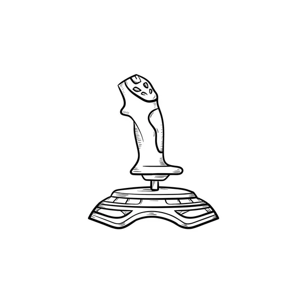 Joystick dessiné à la main contour icône doodle . — Image vectorielle