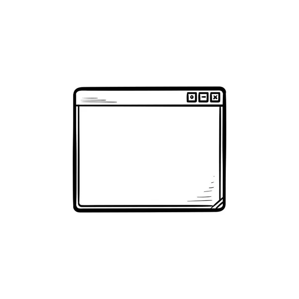 Browser hand drawn outline doodle icon. — Stock Vector