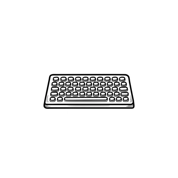 Klavye el çizilmiş anahat simgesini doodle. — Stok Vektör
