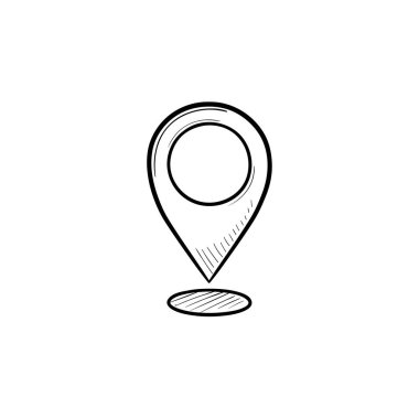 İşaretçi el çizilmiş anahat doodle simgesi göster.