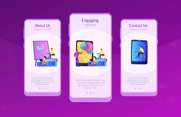 Augmented Reality in der Schnittstelle von Bildungs-Apps. — Stockvektor
