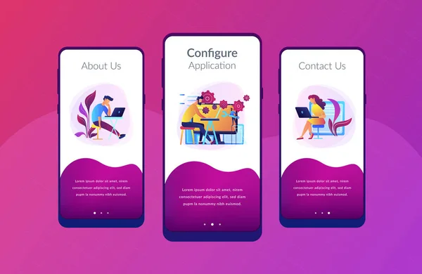 Desarrollo de back-end es plantilla de interfaz de aplicación — Vector de stock
