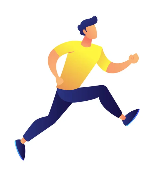 Empresario corriendo ilustración vectorial . — Vector de stock