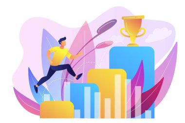 Yolda başarı kavramı vektör çizim için.