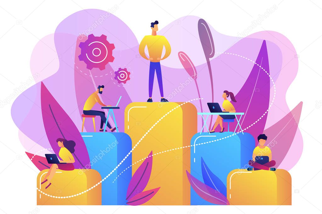 Business hierarchy concept vector illustration.
