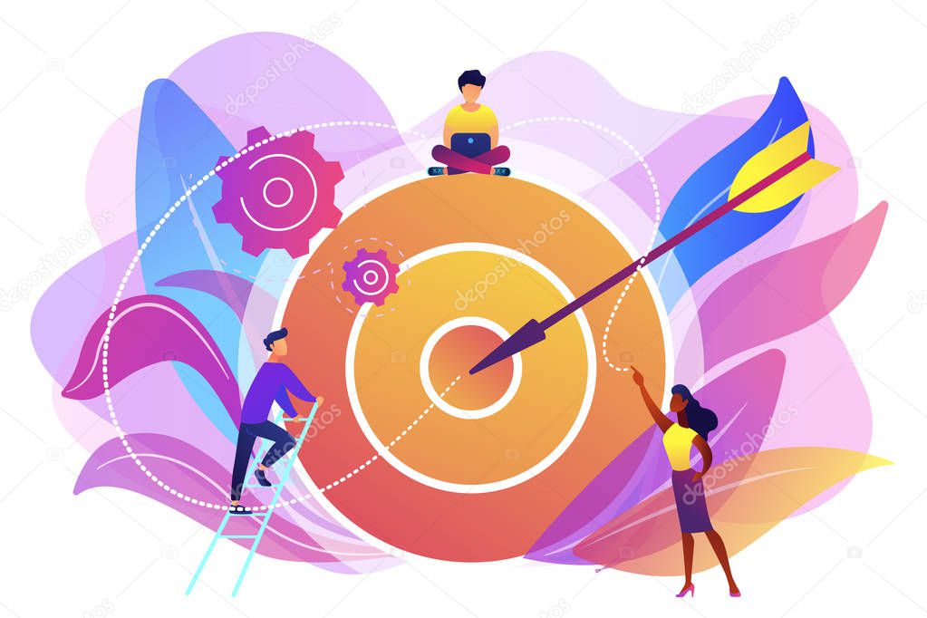 Goals and objectives concept vector illustration.