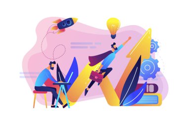 Fırlatma kavramı vektör çizim kadar başlatmak.