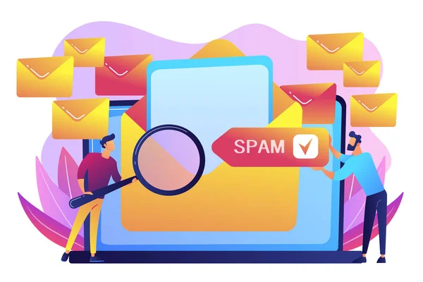 Illustration vectorielle du concept de spam . — Image vectorielle