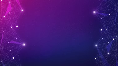 Blockchain teknoloji fütüristik hud ultraviyole afiş.