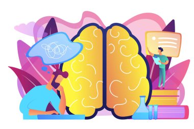 Alzheimer hastalığı kavramı vektör çizim.