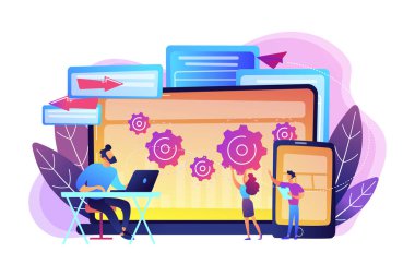 Çapraz platform hata kavramı vektör çizim kurucu.