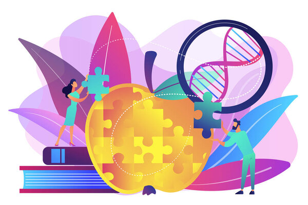 Генетически модифицированная концептуальная векторная иллюстрация
.