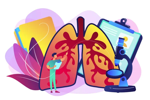 Ilustração do conceito de doença pulmonar obstrutiva . — Vetor de Stock