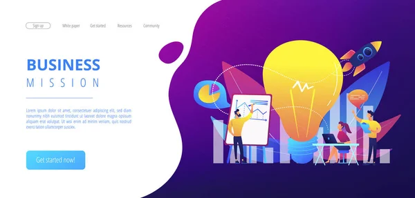 Vision Statement Konzept Landing Page. — Stockvektor